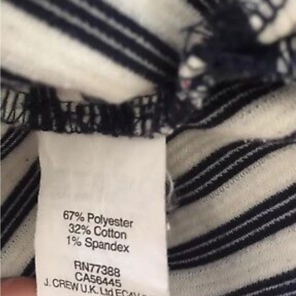 Madewell striped 3/4 sleeve top with zipper back and split seams XS - Picture 8 of 12